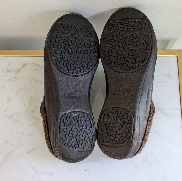 Dansko Kenzie Brown Leather Sweater Clogs Shoes Sz 41 US 10.5/11 - Picture 7 of 8